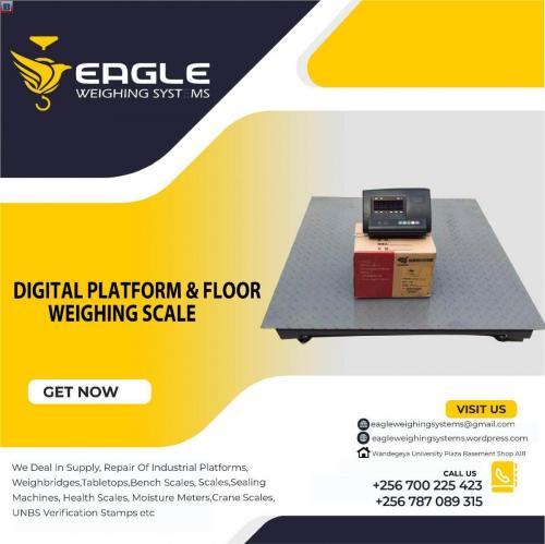 Electronic floor weighing scale