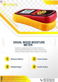 Portable moisture meter for dry grains