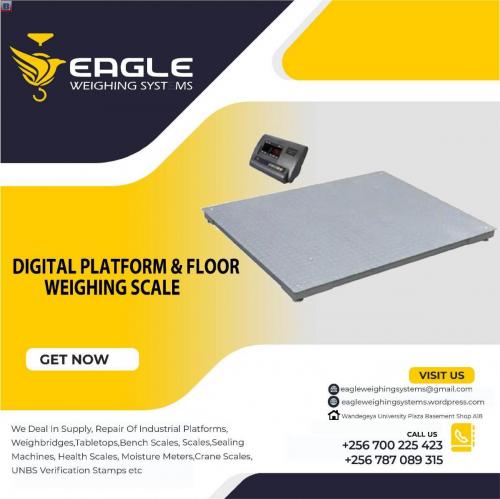 Electronic floor weighing scale