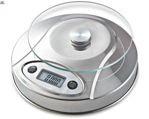 Glass surface digital electronic kitchen scale with LCD display