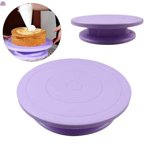 Amazon hot sell cheap plastic wedding rotating cake stand, cake decorating turntable