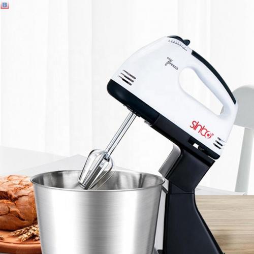 NEW 7 Speed Food Stand mixer Egg whisk mixing beater blender For Egg and cream and dough making With stainless steel basin