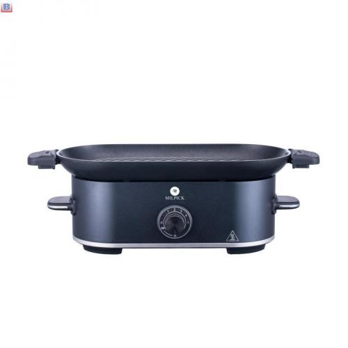 indoor party flavorite electric bbq grill temperature control with knob bbq grill electric non-stick detachable grill ban