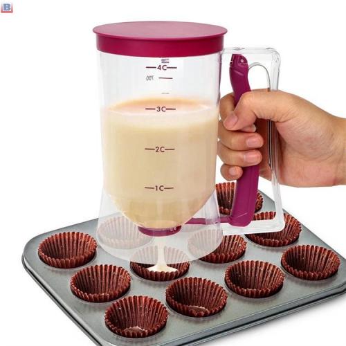 Batter Funnel Dispenser With Stand Stainless Steel Baking Pancake Batter Dispenser Takoyaki Batter Dispenser