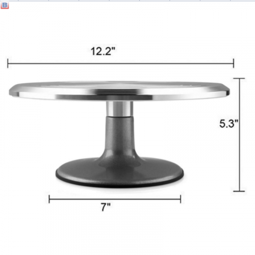 Amazing 360 Degree Rotating Cake Stand. The Perfect Pedestal Cake Decorating Turntable