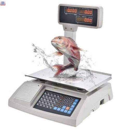 30KG Barcode Printer Meat Fruit Store Butcher Label Scale