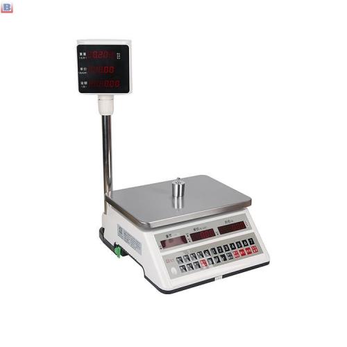 30KG Barcode Printer Meat Fruit Store Butcher Label Scale