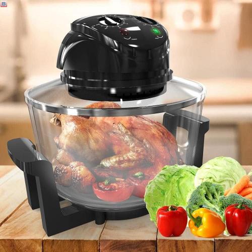 halogen convection oven cooker silver air fryer multifunctional crest sokany flavor wave turbo hermostat 12l 17l spare parts