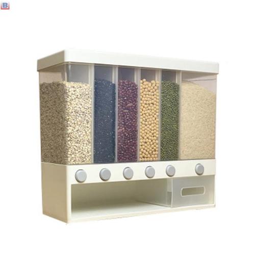 Grains Rice Bucket Rice Storage Tank Rotary 4-Grid Rice Storage Dry Food Dispenser Food Storage Box Cereal Dispenser