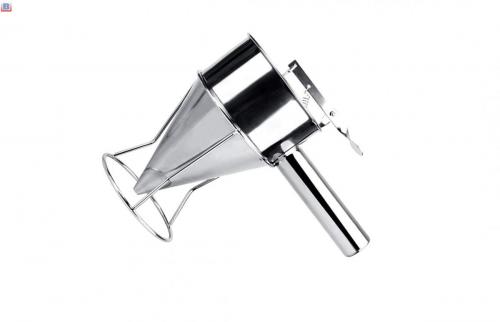 Batter Funnel Dispenser With Stand Stainless Steel Baking Pancake Batter Dispenser Takoyaki Batter Dispenser