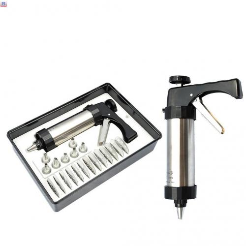 Stainless Steel Cookie Press Gun Cookie Maker Home Used Biscuit Dropping Machine