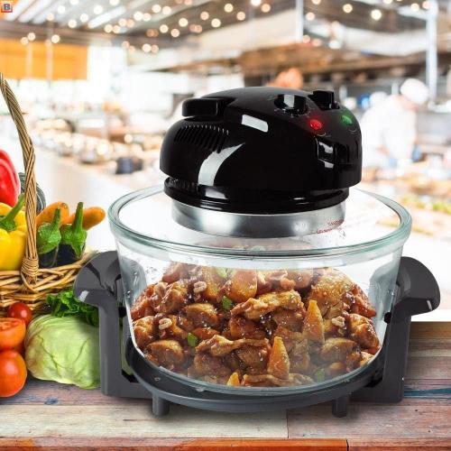 Amazon Hot Sale Countertop, Portable Electric Infrared Flavorwave Air Cooking No Oil Halogen Convection Turbo Oven/