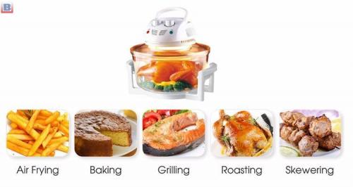 Classic Cuisine 12-17 Quart 1200W Halogen Tabletop Oven - White