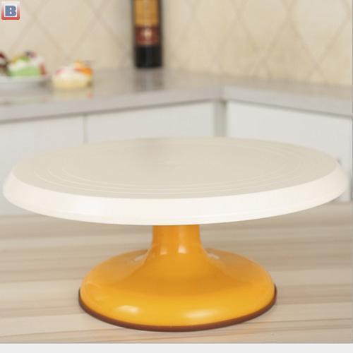 Hot 28cm Plastic Cake Turntable Rotating Anti-skid Cake Decorating Turntable Rotary Table Round Cake Stand Kitchen Baking Tools