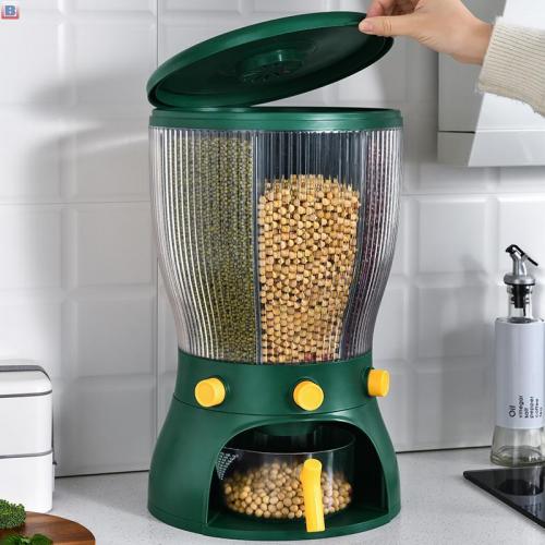 Kitchen Storage dry food Rice Oatmeals Food Plastic Containers With Lid Grain Dispenser Cereal Storage Boxes Bins Organizer