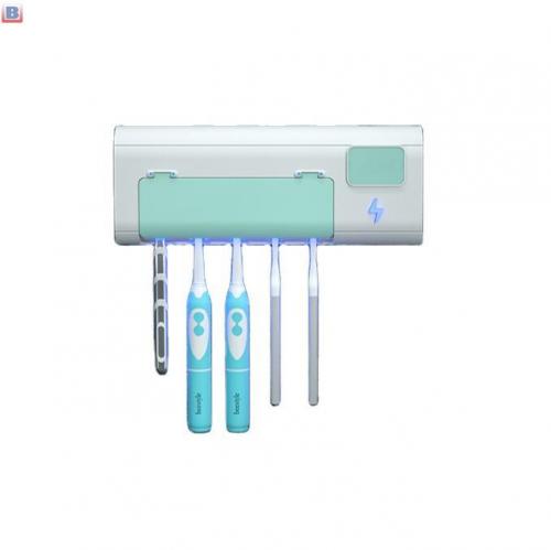 2021 uvc led toothbrush sanitizer sterilization holder toothbrush sterilizer with fan