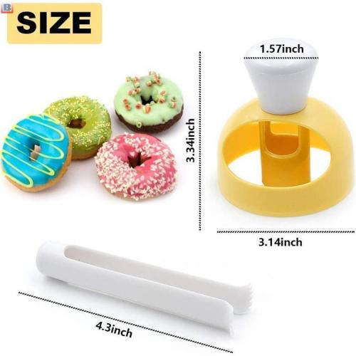 Plastic Revolving One Row Donut Cutter Maker mould Pastry Dough Baking Roller